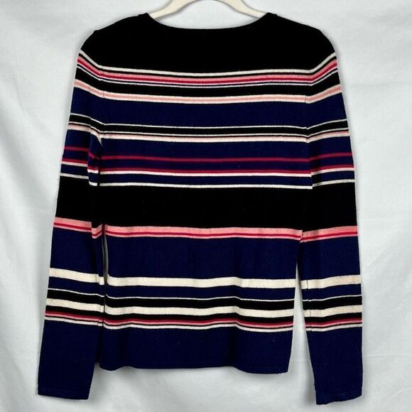 Diane Von Furstenberg Women’s Crew Neck Striped Sweater Small - Picture 2 of 10